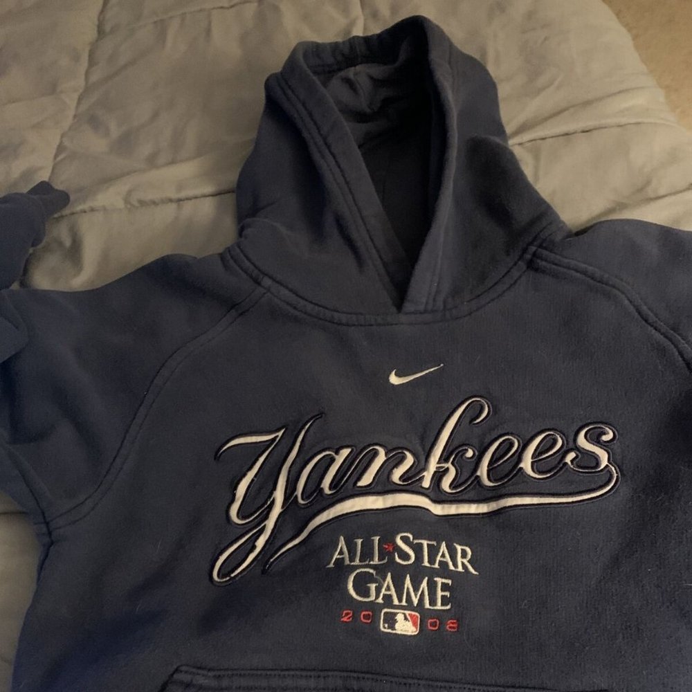 Yankees MLB 2008 All Star Game Hoodie Nike blue Size small- boys